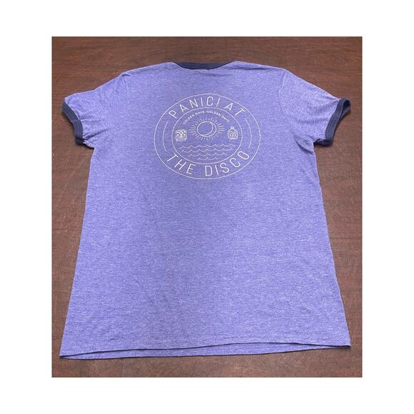 Panic! At The Disco "Golden Days" Ringer Tee Purple Heather Medium Emo Alt Rock - Picture 2 of 8